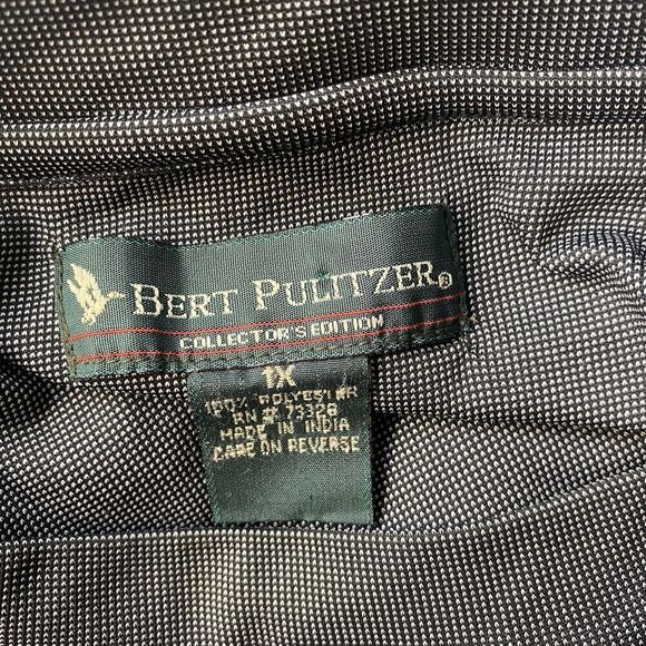BERT PULITZER Black Short Sleeved T-Shirt Men's Size 1X Lightweight Used - Picture 4 of 9
